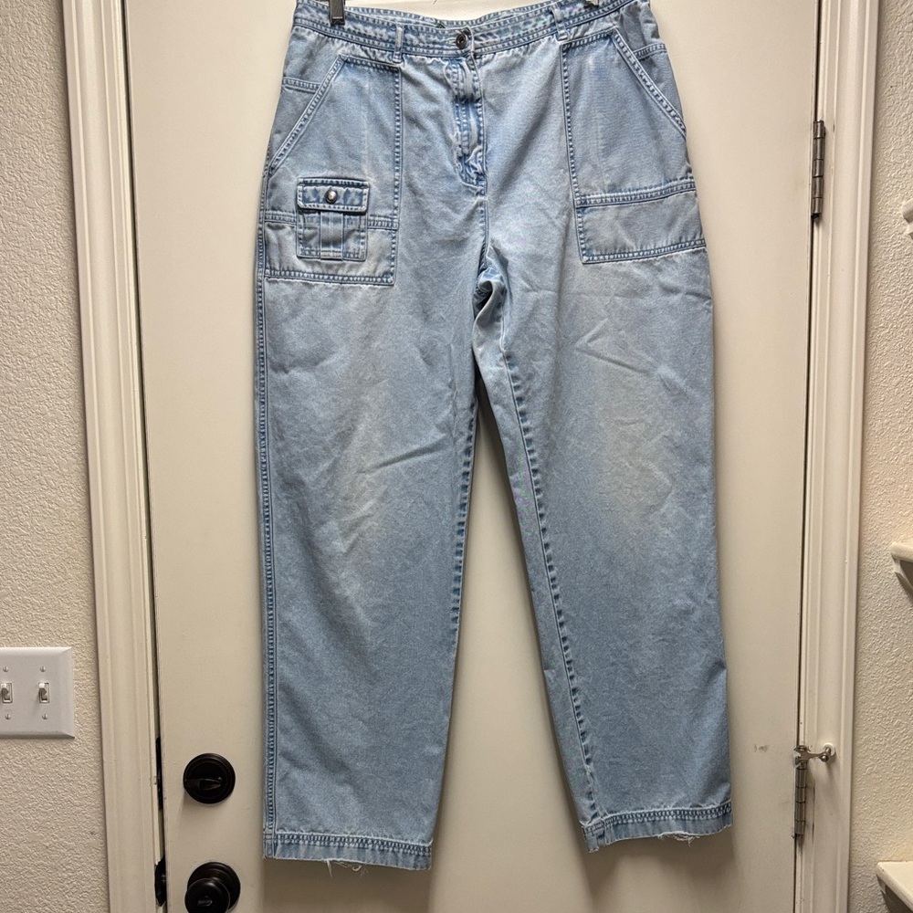 Ralph Lauren Women's Light Blue Denim Pants Size 14